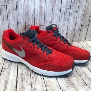 Nike Red and Dark Gray Running Shoes